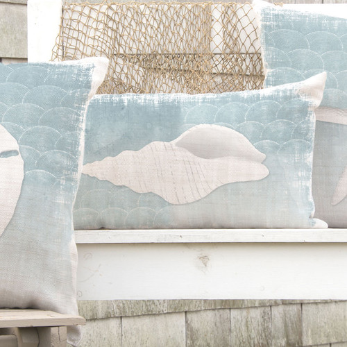 Whitewashed Shell Pillow