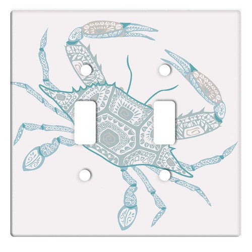 Indigenous Crab Art Double Switch Plate