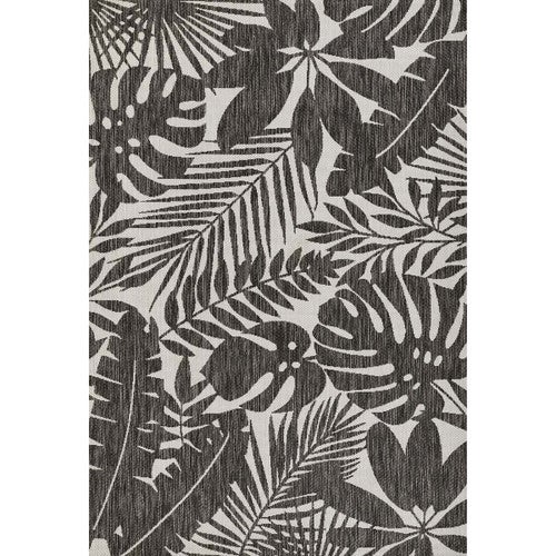 Prince Palm Black Indoor/Outdoor Rug Collection