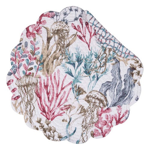 Colorscape Coral Round Placemats - Set of 6