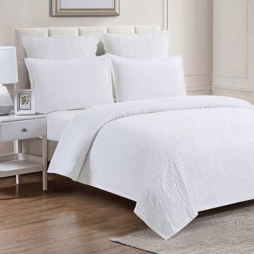 Seagrass White Coverlet Set - King