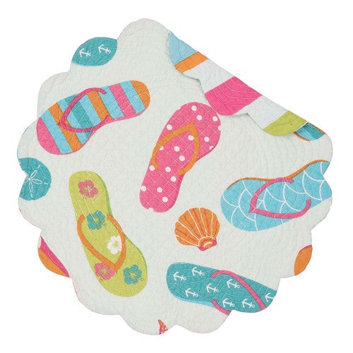 Flip Flops Round Placemats - Set of 6