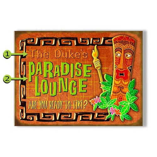 Paradise Lounge Personalized Wall Sign