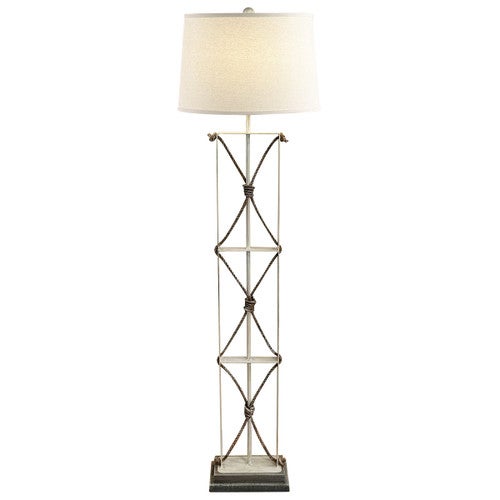 Mariner's Floor Lamp with Gray Wood Base