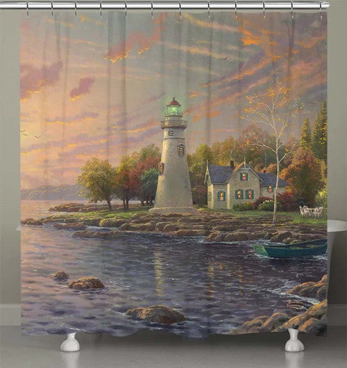 Thomas Kinkade Serenity Cove Shower Curtain