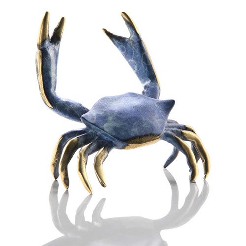 Ocean Blue Crab Sculpture - OUT OF STOCK UNTIL 06/03/2025