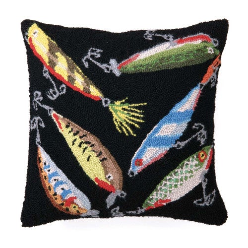 Fishing Lures Hooked Pillow