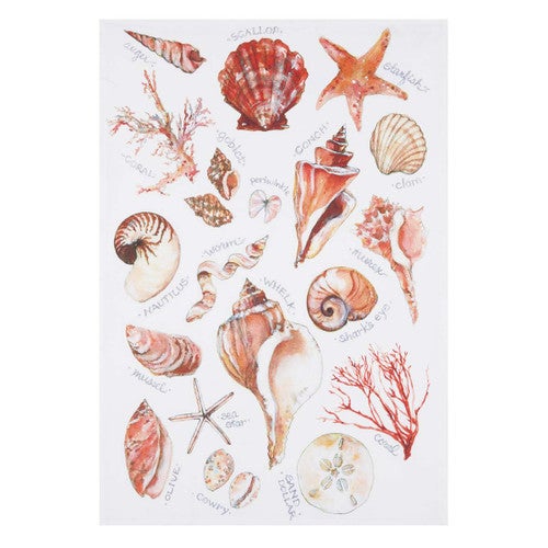 Seashell Breeze Kitchen Towels - Set of 4