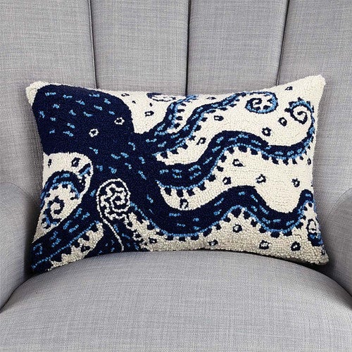 Majestic Octopus Hooked Pillow