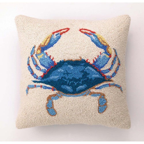 Sealife Crab Square Hooked Pillow - OUT OF STOCK UNTIL 04/15/2025