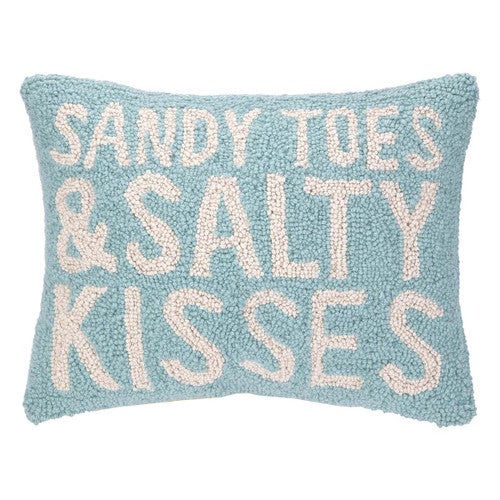 Coastal Beachy Bliss Hooked Pillow