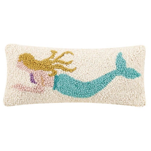 Mermaid Harmony Hooked Pillow