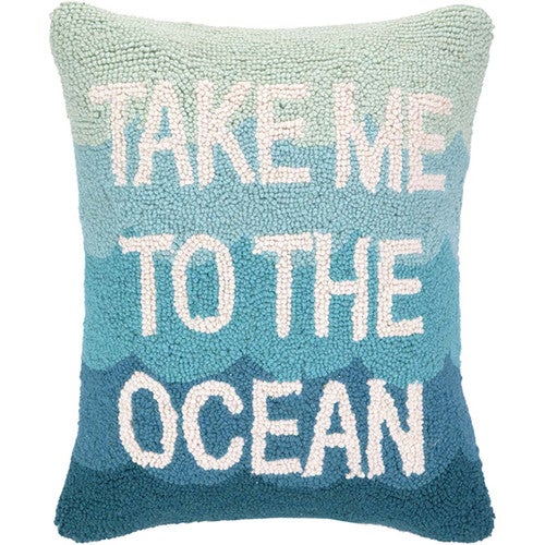 Ocean Paradise Hooked Pillow