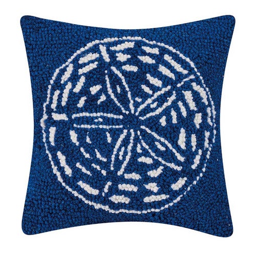 Sandy Sand Dollar Hooked Pillow