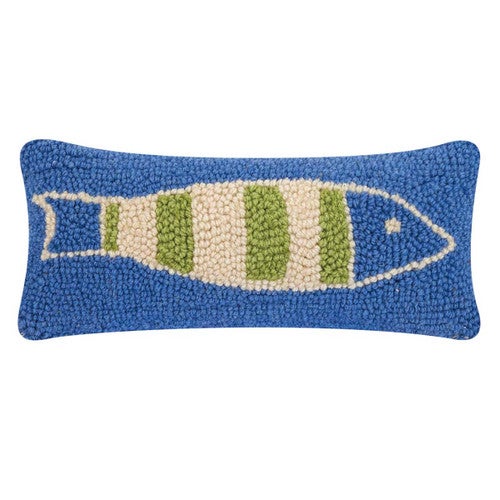 Beach Life Fish Hooked Pillow