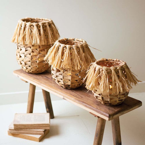 Island Seagrass Lanterns - Set of 3