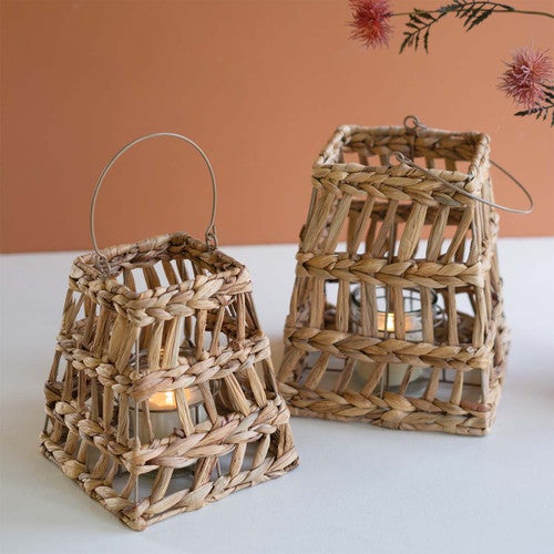 Tahitian Breeze Seagrass Lanterns - Set of 2 - OUT OF STOCK