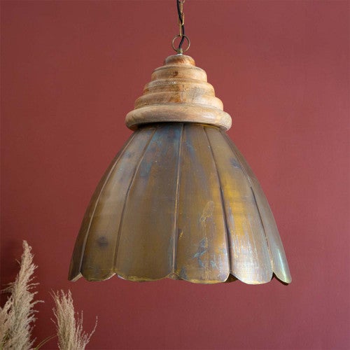 Golden Flower Pendant Light - 20 Inch