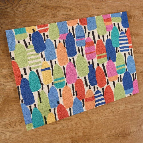 Buoy Marine Hooked Wool Rug - 3 x 4 - OUT OF STOCK UNTIL 07/10/2025