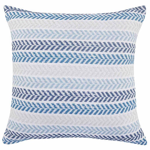 Serene Blue Chevrons Pillow