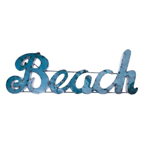 Beach Handmade Metal Sign