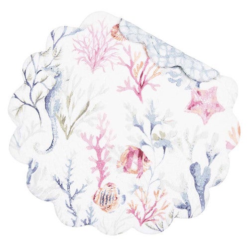 Coral Waters Round Placemats - Set of 6