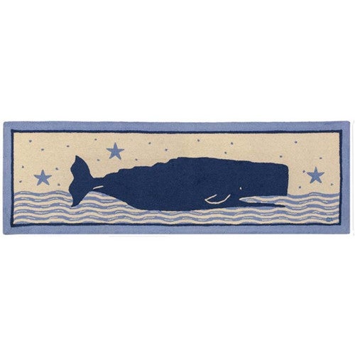 Whale Waves Hooked Wool Runner - OUT OF STOCK UNTIL 05/05/2025