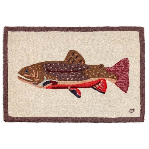 Trout Swim Hooked Wool Accent Rug - OUT OF STOCK UNTIL 03/19/2025