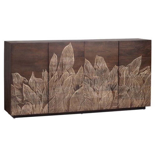 Etched Leaf 4-Door Sideboard - OUT OF STOCK UNTIL 05/19/2025