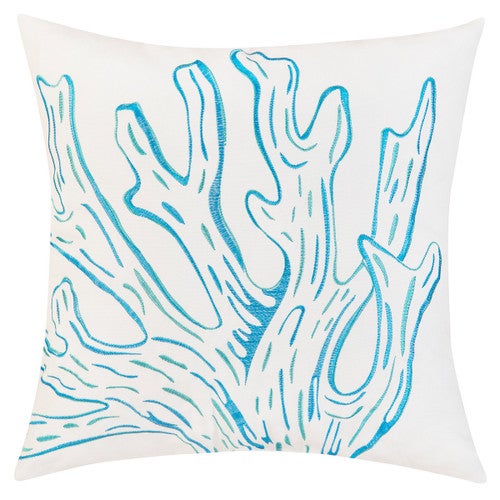 Aqua Coral Indoor/Outdoor Pillow