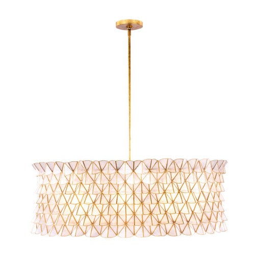Crescent Shell Pendant Light - 34 Inch
