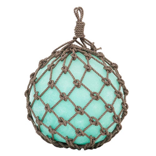 Large Glass Buoy Decorative Sphere - Seafoam