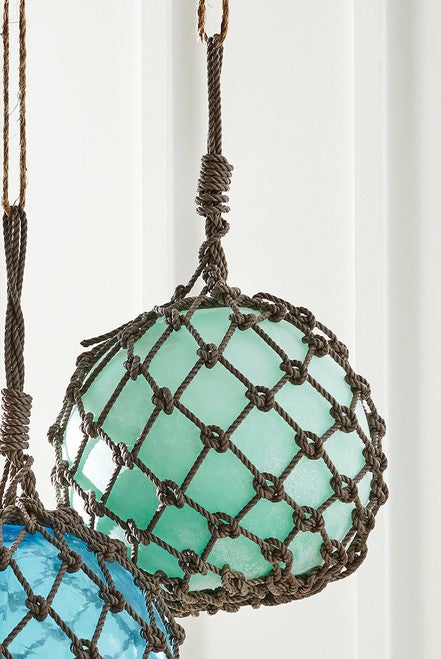 Large Glass Buoy Decorative Sphere - Seafoam