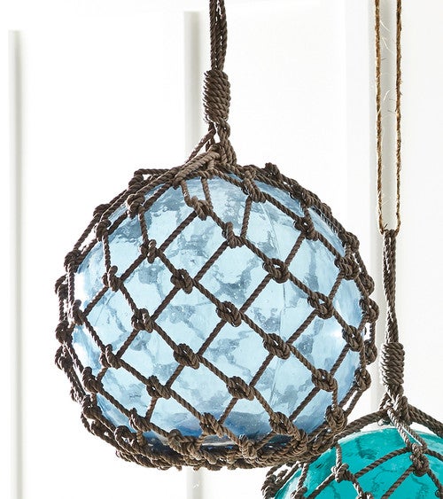 Large Glass Buoy Decorative Sphere - Sky Blue