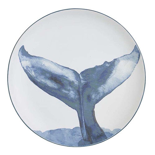 Blue Whale Tail Platter - Set of 2