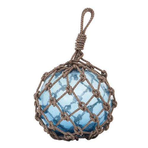 Small Glass Buoy Decorative Sphere - Light Blue