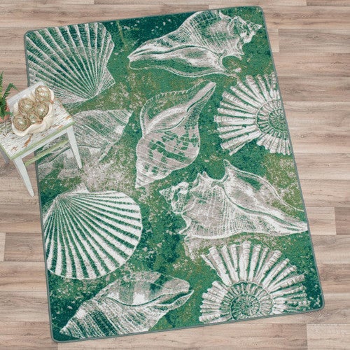 Seaside Flora Seafoam Rug Collection