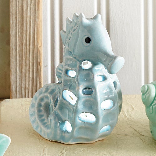 Seahorse Ceramic LED Light Decor