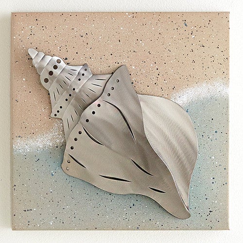 Conch Sea Treasure Metal Wall Art