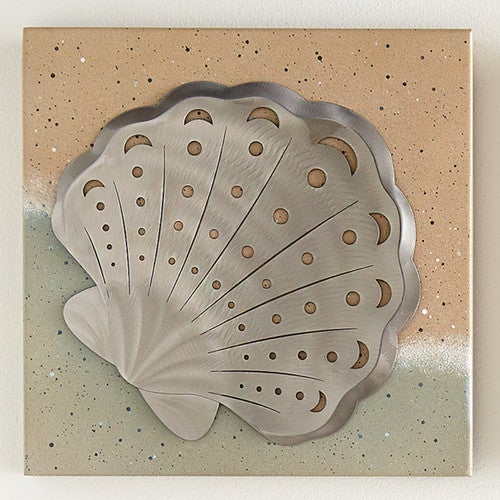 Scallop Sea Treasure Metal Wall Art