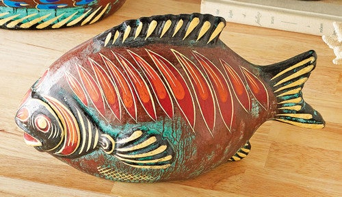 Red Fish Clay Sculpture