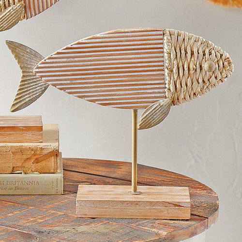 Seagrass Fish Tabletop Sculpture - Medium
