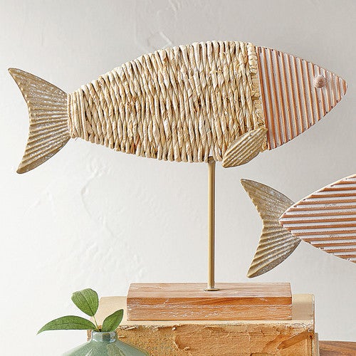 Seagrass Fish Tabletop Sculpture - Large