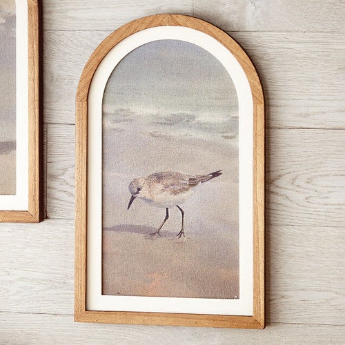 Coastal Serenity Bird Wall Art - Left Facing