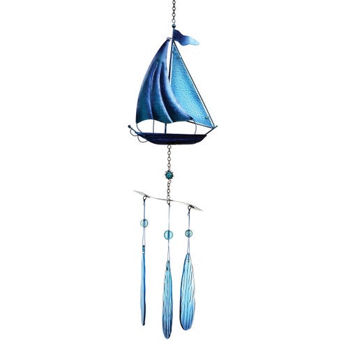 Sea Blue Sails Wind Chime