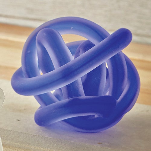 Ocean Knot Art Glass Figurine - Blue