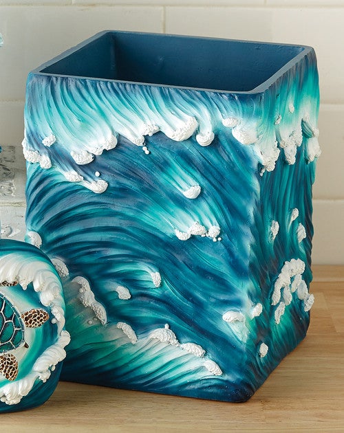 Blue Sea Turtle Waste Basket