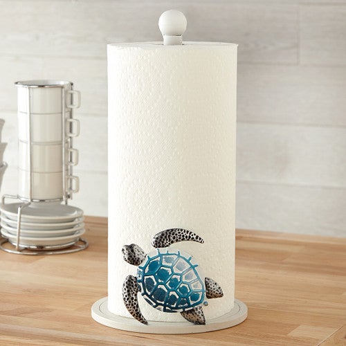 Sea Turtle Metal Paper Towel Holder
