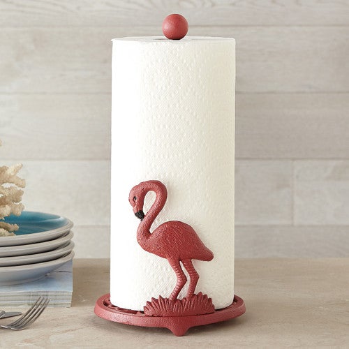 Pink Flamingo Paper Towel Holder