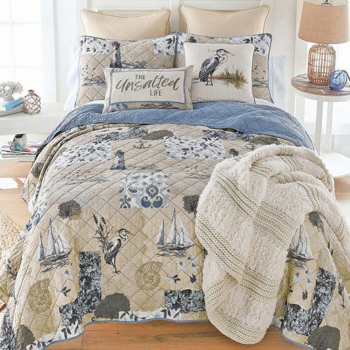 Shoreline Dreams Quilt Bed Set - King